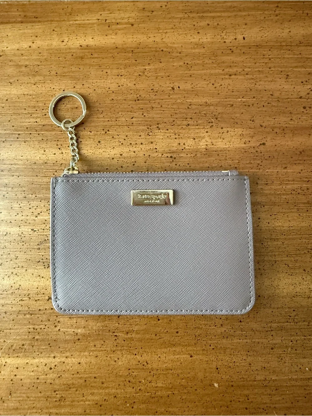 Kate Spade Taupe Card Case with Keyring